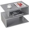 RICOO Tavolino da salotto 59 x 45 x 39 cm WM092-PL Tavolo da caffè Grigio