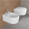 Villeroy & Boch Embrace coppia sanitari - bidet e WC sospeso con DirectFlush L: 53 La: 37 cm, 5C24R0R1+8M57S101+54120001, Embrace bianco [WC > Set WC / Bidet]