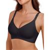 LEYSHE Reggiseno Senza Ferretto Donna Reggiseno Push-Up Senza Cuciture Lovable Reggiseni Reggiseno Senza Ferretto Imbottito Reggiseno Comodo,Nero,M