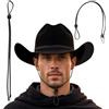 Gamboa 100% Pelle Cappello Sottogola Cappelli Cinghietta Cinghia Rimovibile per Cappello Cowboy e da Sole