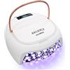 NAILGIRLS Lampada per Unghie Ricaricabile,NAILGIRLS 80W Asciuga Unghie Senza Fili Fornetto Unghie 4 Modalità Timer Sensore Auto Lampade UV Per Unghie Lampada Unghie LED UV Professionale Per salone