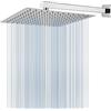 Voolan Soffione Doccia Voolan Rain con Braccio di Estensione, Soffioni a Pioggia in Acciaio Inossidabile, Soffione Doccia 30cm Quadrato ad Alto Flusso (Braccio Doccia 40.5cm)