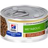 Hill's Prescription Diet Metabolic spezzatino Gatto per la gestione del peso 82 gr - Spezzatino Pollo e Verdure - Confezione da 6 pezzi - Dieta Veterinaria per Gatti - 1° ORDINE? scegli lo sconto BZR5 / BZR20 + 200 punti fedeltà