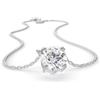 SERASAR Collana da Donna Collana d'Argento Gioielli da Donna con Ciondolo Catena D'acciaio Inossidabile d'Argento Gioielli Catena Ciondolo di Pietra di Pietre Preziose