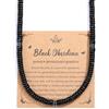 Zysta Collana Uomo con Perline in Pietra Naturale Protezione dall'Ansia 6mm Unisex Collana Perle Abaco Ossidiana con Ematite Reiki Guarigione Gioielli Spirituale Portafortuna Regalo Fidanzati Amici