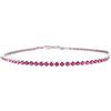 Remo Gammella Gioielli Bracciale Uomo Donna Tennis Argento 925 con Zirconi taglio brillante diamante da 2 mm colori bianco, nero, rosso, verde, blu e acquamarina. Misura 19.5 cm (Rosso)