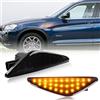 POPMOTORZ LED Frecce Luci Laterali, Indicatori di Direzione Laterali LED con Canbus Senza Errori 2835 SMD per BMW E70 X5 E71 X6 F25 X3, 2 Pezzi