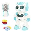 ColorBaby 47836 Warriors Robot Giocattolo telecomandato, Intelligente e Interattivo, 23 cm, Luce e Suono, Lanciadischi UFO, Robotica, Robot telecomandati, Giocattoli per bambini 3 anni, Regalo di