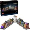 LEGO Harry Potter Negozi di Magia di Diagon Alley, Miniatura da Esposizione e Collezione con 16 Microfigure tra cui Harry, Draco Malfoy, Hermione Granger e Famiglia Weasleys, Regalo Uomo o Donna 76444