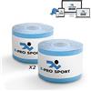 Cable Technologies Nastro Kinesiologico 5m x 5cm, 1/2/4 Rotoli Nastro Kinesiologico, X-PRO SPORT Kinesio Tape con e-book con esempi applicazione, Cerotto Muscolare, Taping Forte Resistente Elastico (2 X BLU)