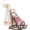 Redesyn FIGURA POLIESTER MADERA 42X22X50 TRINEO ROSA