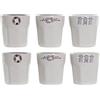 AlexandreHouse CAFE SET SET 6 GRES 20X14,6X6 90 ML, SALITRE AZUL