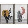AlexandreHouse CUADRO MDF METAL 51X3X76,5 HOJAS LUNA 3D 2 SURT.