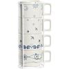 AlexandreHouse CAFE SET 4 DOLOMITE METAL 11X11X27 260 ML AZUL