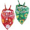 Gosknor 2 Pezzi Bandane Natalizie per Cani, Buon Natale Stampa Sciarpa Triangolare per Animali Domestici Regolabili Festa Costume di Natale per Cani e Gatti di Piccola Media e Grande Taglia (Stile A)