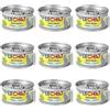 DISTRIBUZIONE 3D Cibo Umido Gatti | Alimento Complementare | 9 Lattine da 80g | con Omaggio | Alimento a base di Tonno | Monge Premium Quality | Con Proteine e F.O.S. | 55% di Tonno (9x, Tonno e Pollo)