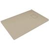 Arreditaly Piatto Doccia Spessore 2.6 Cm In Resina Effetto Pietra Stone Ardesia Antiscivolo Riducibile Indistruttibile Filopavimento Arredo Con Griglia Di Copertura Colore Tortora (Beige) (80 x 100 cm)