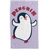 damaloo asciugamano per bambini 30x50 cm con motivo di pinguino in cotone - asciugamano per ragazze - asciugamano da ospite viola - asciugamano per il viso e asciugamano - piccolo panno 30x50 cm