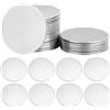 PH PandaHall 30pz Etichetta Vuote in Acciaio Inox 30mm Etichette Vuote Rotonde, Targhette Metallo Vuoti Dischi Metallici Piatti per Gioielli Collane Bracciali Orecchino Fai Da Te, Senza Foro