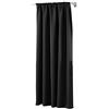 WOLTU Tenda Termica Oscurante Opaca, Tenda con Nastro per Binario, 250g/m² Pesantemente Isolante, per Soggiorno Camera da Letto, 135 x 225 cm, Nero