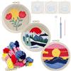 Allazone 3 Pz Punch Needle Kit Completo per Ricamo, Ricamo Starter Kit con Motivo de Alba e Lstruzioni, Set da Ricamo per Principianti e Adulti