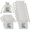 Hioip 12 Pezzi Sacchetti di Vuoti, Borsa per Lavanda in Cotone e Lino con Coulisse Riutilizzabili, Sacchetto Caramelle Organizer Piccoli Oggetti per Spezie ed Erbe Aromatiche (120g) (Rosa/Bianco)