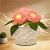 JHXLAMP Lampada touch a forma di fiore di girasole, lampada da tavolo senza fili ricaricabile, 3 colori, dimmerabile,regalo per la mamma per San Valentino, festa della mamma (Rose-6)