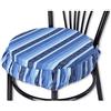Casatessile Colorado Cuscino coprisedia Rotondo con Fascia Elastica - Blu