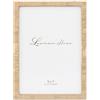 Lawrence Frames 5x7 Gold Metal Picture Frame with Linen Pattern Cornice portafoto, Oro