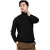 Hamthuit Uomo Dolcevita Maglione Cashmere Misto Cotone Autunno Inverno Caldo Uomini Pullover Maglione Maglione Uomo Maglia, Nero , XXX-Large