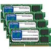 GLOBAL MEMORY Kit di Memoria RAM SODIMM da 32 GB (4 x 8 GB) DDR3 1600 MHz PC3-12800 204-PIN SODIMM Compatibile con Intel iMac 27 (fine 2012 - fine 2013)