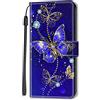 Adolasx Cover Compatibile per Motorola Moto G54 5G Pelle Portafoglio Magnetica con Disegni Motivo Animale Flip Custodia Antiurto Resistente Libro Case Donna Uomo - Blu