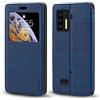 Shantime Ulefone Power Armor 13 - Custodia in pelle con venature del legno, con porta carte e finestra, chiusura magnetica per Ulefone Armor 13 (17,3 cm), colore: Blu