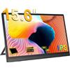 UPERFECT Monitor Portatile 15,6 Pollici Secondo Display con Schermo IPS Full HD 1200:1 1920 x 1080 Supporto Integrato Mini HDMI USB C per Laptop PC Smartphone Console di Gioco, Compatibile con VESA