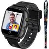 TotsyFun 4G Smartwatch Bambini con Video e Telefonate, Orologio Smartwatch Bambini con IP68 Impermeabile, SOS, GPS, WiFi, Modalità Scuola per Ragazzi e Ragazze 5-14 Anni Regalo (Nero)