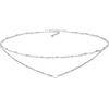 Elli Collana Donne Girocollo Look a Strati Cuore Tendenza in Argento Sterlino 925