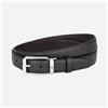 Montblanc Cintura reversibile in pelle nera/marrone 30mm Uomo Montblanc