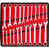 BGS Do it yourself BGS Diy 30010 | Serie di chiavi combinate a cricchetto | Metrico + Dimensioni in pollici | 22 pz.