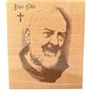 Generico Immagine sacra Padre Pio, Cornice in legno San Pio, Quadro religioso artigianale, Made In Italy, immagine Padre Pio da tavolo (Padre Pio)