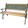 Essenza Panchina da esterno essenza rombo in ghisa, legno e abs 125x52x74 cm