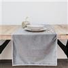 Declea Home Decor Runner da tavola in velluto con bordo ricamato, Runner per decorazione tavola Tovagliette in velluto, Runner Decorativo per Sala da Pranzo Cucina, Grigio, 135x40 cm