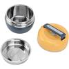 Zunate Contenitore per Alimenti Isolato, Thermos per il Pranzo a 2 Scomparti, Barattolo per Alimenti per Bambini Isolato Sottovuoto in Acciaio Inox a Bocca Larga da 0,8 Litri, Blocco della Temperatura a