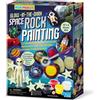 4M Kit Dipingi Sassi Luminosi Spazio - Set Creativo per Bambini con Colori Fosforescenti - Attività Artistica Educativa con Pianeti, Astronauti e Stelle - Idea Regalo Originale