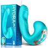 InToYou Hydra Vibe with Pulsation and Clitoris Stimulating Tongue 3 Motors Turquoise