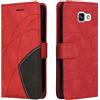 Fatcatparadise Cover per Samsung Galaxy A5 2016 / A510, Flip Caso in PU Pelle Case Cover Libro Portafoglio Protettiva Custodia con TPU Antiurto,[Kickstand][Slot per Schede][Chiusura Magnetica] (Rosso)