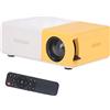 Bewinner Mini Proiettore, Videoproiettore Portatile con Telecomando, Proiettore per Home Theater, Proiettore LED 1920x1080 Compatibile con, USB, Scheda TF, AV (Spina Europea)