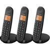 LOGICOM Téléphone fixe sans fil - LOGICOM - DECT ILOA 350 TRIO - Noir - Sans répondeur