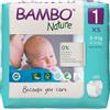Bambo Nature - Pannolini premium Eco Nappies, taglia 1 (2-4kg)