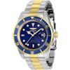 Invicta Pro Diver - Orologio da Uomo in Acciaio Inossidabile con Movimento Automatico - 43 mm, Bicolore/Blu