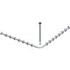 Keuco Plan asta per tenda doccia, con collegamento a soffitto, 14937170900, Plan argento anodizzato/cromo/bianco [Accessori Bagno > Tende Doccia]